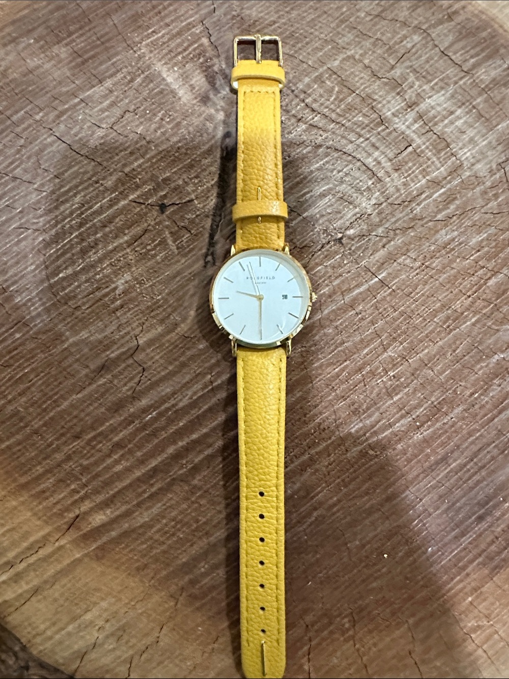 Rosefield - Yellow Leather Strap Women's Watch